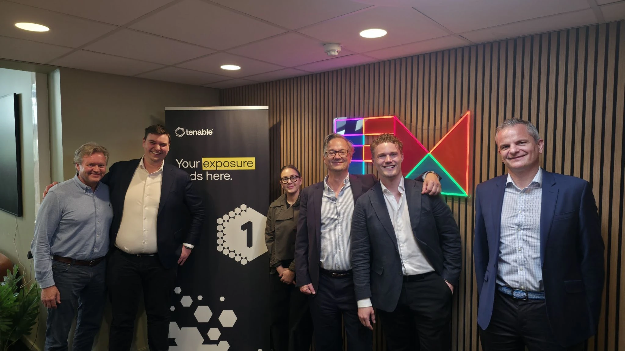 Kollegaer fra FM CyberSecurity og Tenable under besøket i mai 2026.
