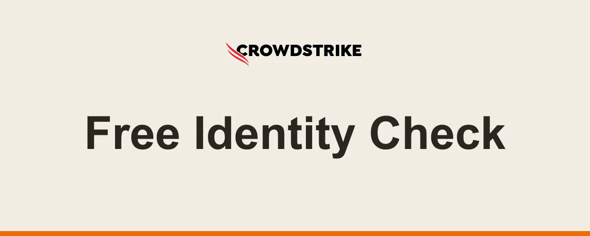 CrowdStrike-logo og Free Identity Check, FM CyberSecurity