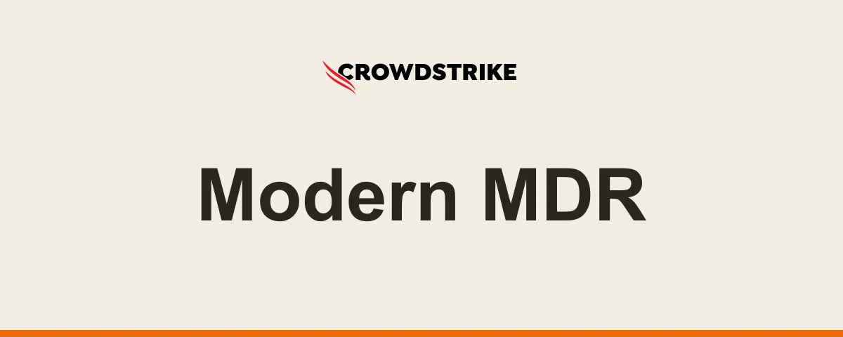 CrowdStrike-logo og Modern MDR, FM CyberSecurity